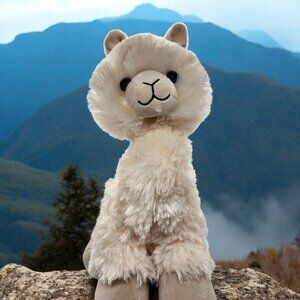 Build a Bear Cream Alpaca Llama Stuffed Animal Plush